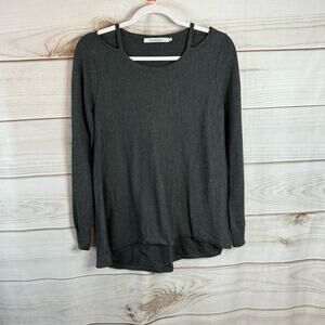 Stitches & Stripes Gray Long Sleeve Top Size Small